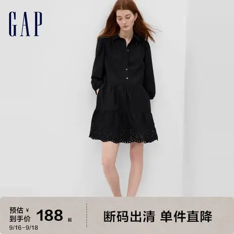 【断码优惠】Gap女装秋季款纯棉连衣裙公主裙548565通勤衬衫裙图片