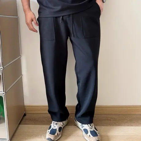 DAEVU大码男装春夏薄料宽松直筒男裤弹力加肥加大男士卫裤休闲裤商品大图