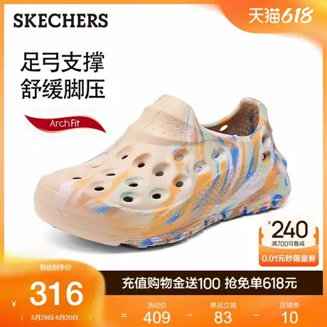 Skechers斯凯奇泡泡鞋|女鞋洞洞鞋凉鞋拖鞋凉拖2025夏季新款透气商品大图