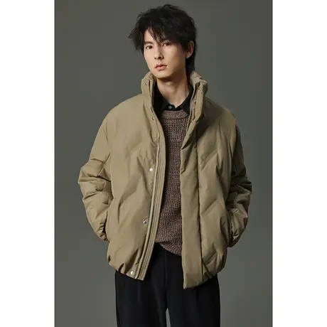 w2x2023冬季新款三防立领羽绒款男短款加厚款设计感休闲外套商品大图