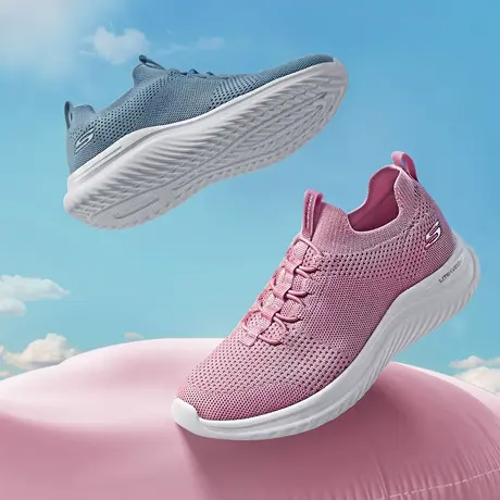 Skechers斯凯奇2025夏季新款女透气网面休闲运动鞋厚底耐磨跑步鞋图片