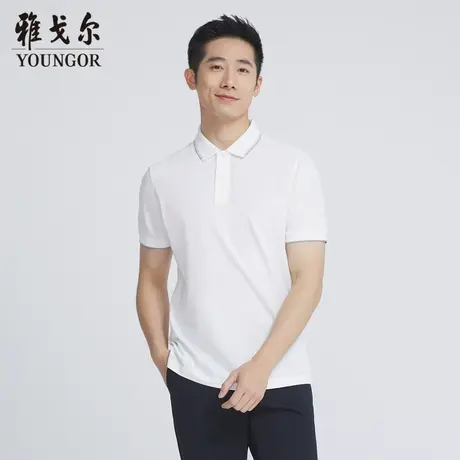 雅戈尔奥莱 商场同款男士短袖T恤新款官方正品商务短袖POLO衫男商品大图