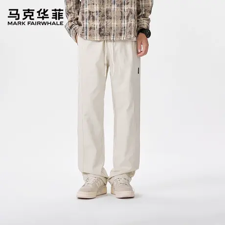 【马克华菲】休闲裤男春秋美式潮流纯棉高街设计感宽松直筒工装裤商品大图