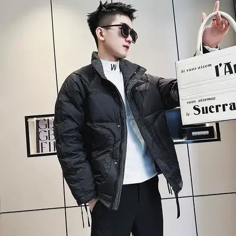 潮牌棉袄男冬季休闲假两件棉衣工装棉服2023新款时尚轻熟冬装外套图片