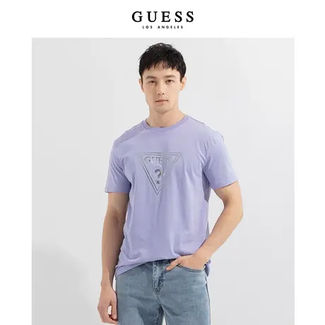 GUESS男女同款倒三角LOGO宽松T恤-MM2K8407K商品大图
