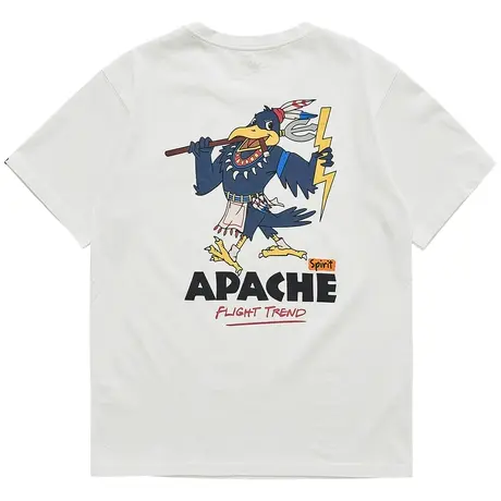 VIP夏季短袖t恤男潮牌纯棉刺绣体恤情侣卡通印花vintage复古上衣商品大图