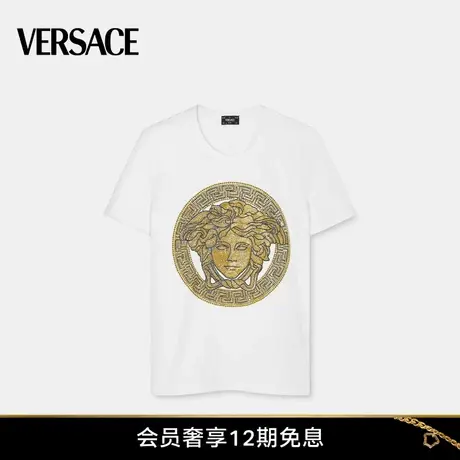 【12期免息】VERSACE/范思哲 女士水晶La Medusa 美杜莎T恤商品大图