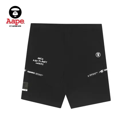 Aape旗舰店男装春夏潮流徽章工装口袋拼接潮流短裤6845XXI商品大图