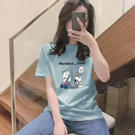 美式短袖白色t恤女2023夏季纯棉设计感小众不撞款上衣半袖体恤衫图片