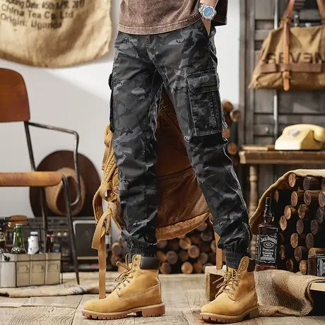 Modi Nick/摩帝尼克男士宽松潮牌工装裤束脚舒适男款裤子休闲长裤商品大图