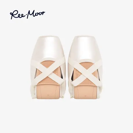 REEMOOR睿慕2023新款交叉绑带芭蕾舞鞋舒适软底蛋卷鞋平底单鞋女商品大图