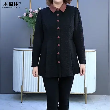 加肥加大胖mm加厚衬衫春秋新款洋气收腰显瘦外套百搭遮肉显瘦上衣图片