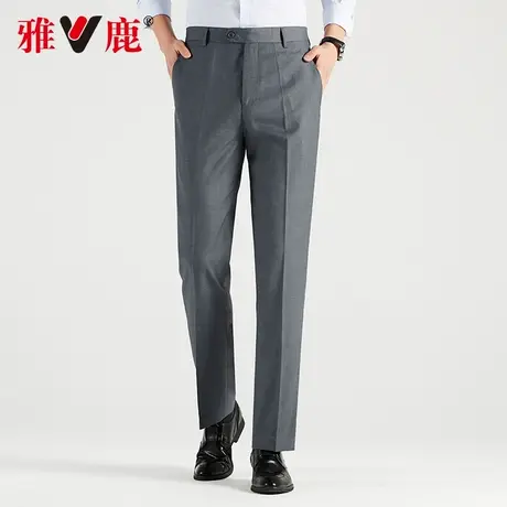雅鹿商务西裤男士2024春季新款职业工装通勤弹力休闲高级长裤子男商品大图
