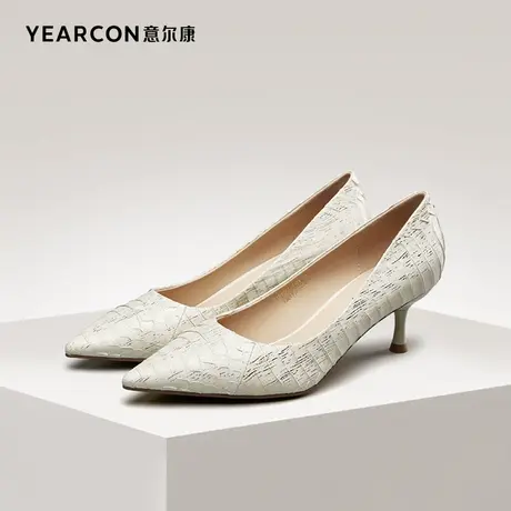 意尔康官方旗舰店女鞋单鞋女百搭浅口不累脚尖头细高跟outlets商品大图