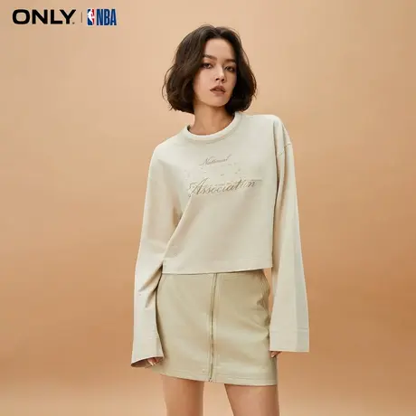 ONLY2023冬季新款NBA联名款圆领印花短款长袖卫衣女|12349S015商品大图