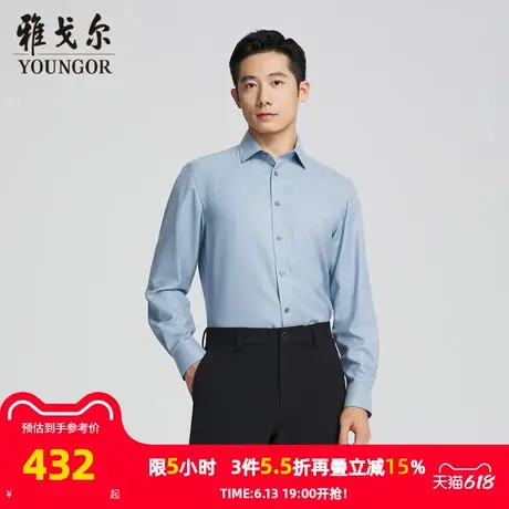 【商场同款】雅戈尔男士长袖衬衫春秋新款官方商务休闲长袖衬衫男图片