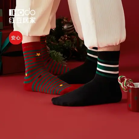 情侣袜子中筒袜圣诞节春秋抗菌吸汗秋冬季男袜女袜运动2023年新款商品大图