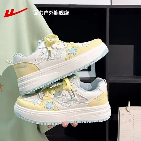 回力女鞋运动鞋女2025新款夏季厚底缓震休闲鞋女款学生星星板鞋女商品大图