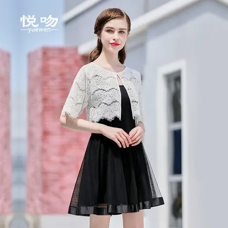 蕾丝肩搭小披肩女夏百搭短款薄短外套韩版新款开衫裙子外搭小坎肩商品大图
