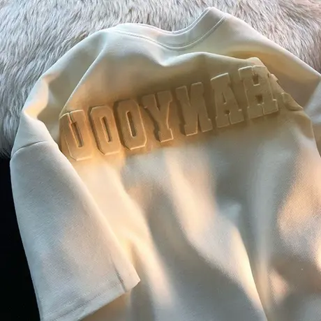 欧美复古短袖t恤女2022宽松韩版bf慵懒风ins半袖设计感小众上衣服商品大图