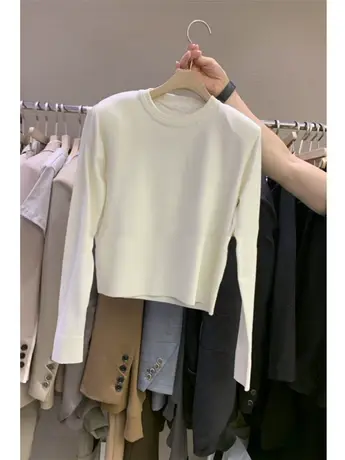 加绒加厚韩国东大门2023秋冬新款纯色百搭长袖t恤女打底衫上衣潮图片