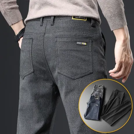 秋冬季春秋款灰色休闲长裤男士直筒宽松商务正装男裤子2024年新款商品大图