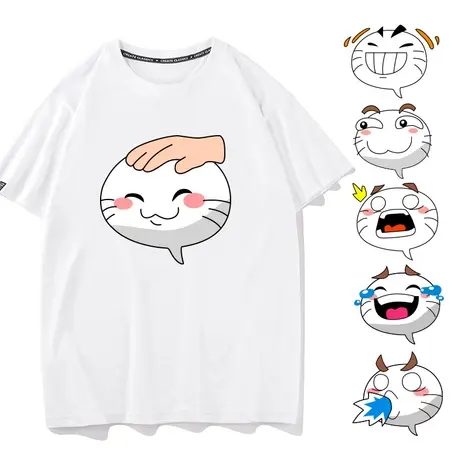 秀洛火影忍者衣服手游决斗场表情包挑衅摸头短袖t恤动漫周边上衣商品大图