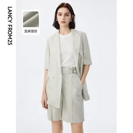 朗姿职业通勤休闲薄款西装外套夏季新款气质干练正装女套装小西服图片