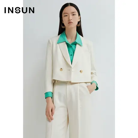 INSUN恩裳潮流短截式挺括西装小个子图片