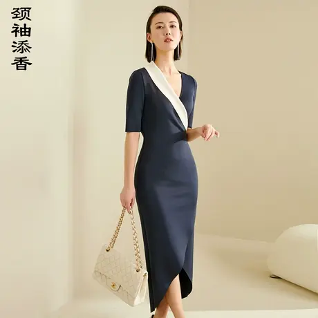 【已重上】职业连衣裙女修身礼服时尚OL气质显瘦包臀商务简约五分图片