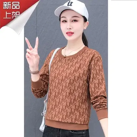 恋上17号卫衣春秋款2023新款洋气减龄秋装上衣时尚女式长袖打底衫图片