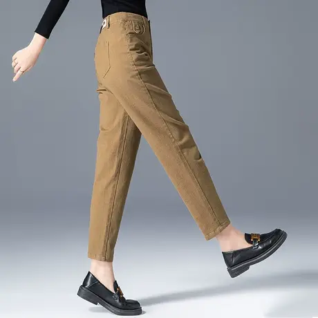 老爹哈伦裤女2023新款春秋裤子秋季休闲裤宽松女裤高腰九分萝卜裤商品大图