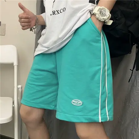 运动短裤女夏季薄款宽松中裤高腰直筒显瘦休闲五分阔腿裤女潮ins商品大图