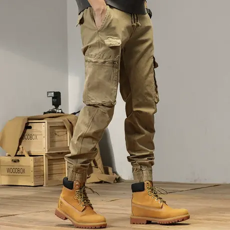 2022冬季男士休闲裤束脚工装裤冬天保暖时尚裤子男裤休闲工装裤男商品大图