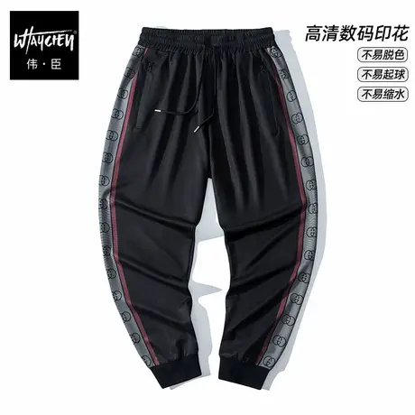 伟臣潮牌大码男装秋冬新品男士休闲裤胖子加肥加大宽松小脚运动裤商品大图