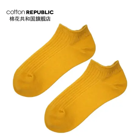 Cotton Republic/棉花共和国船袜女98%棉纯色休闲运动短袜图片