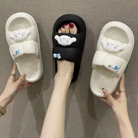 外穿拖鞋女夏季ins潮时尚可爱卡通踩屎感厚底家用浴室防滑凉拖鞋商品大图