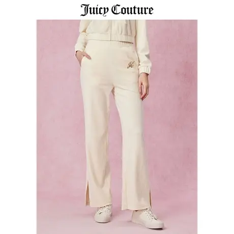 Juicy Couture橘滋春夏新款休闲裤天鹅绒丝绒直筒裤女商品大图