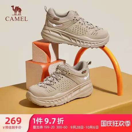 骆驼女鞋2023秋季新款透气百搭厚底老爹鞋舒适柔软时尚休闲鞋女商品大图