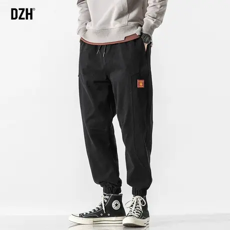 男士休闲黑色裤子男春夏潮牌宽松束脚工装裤2023年新款篮球运动裤商品大图