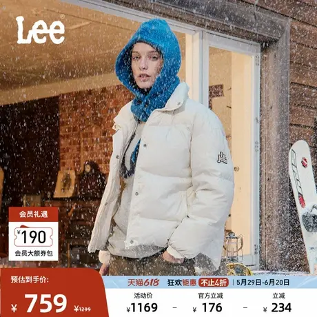 Lee商场同款舒适版绗缝设计女羽绒夹克潮LWT008258204图片