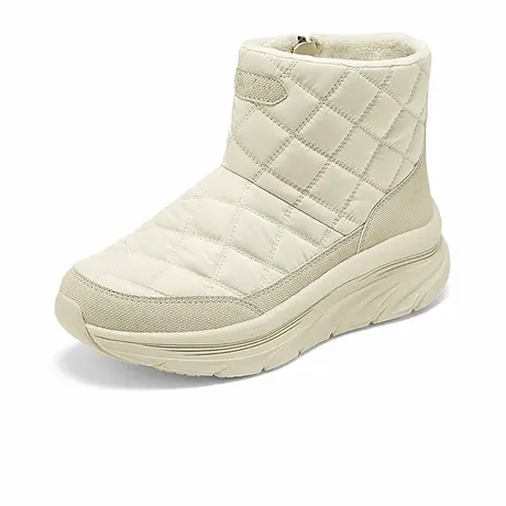 Skechers斯凯奇2024新款冬季女鞋厚底轻盈缓震雪地靴保暖高帮靴子图片