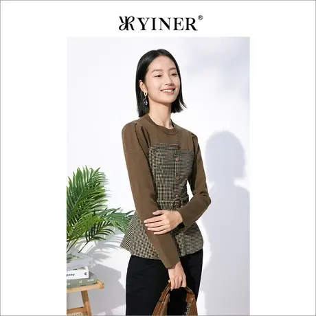 音儿美地女装新款羊毛混纺针织衫商品大图