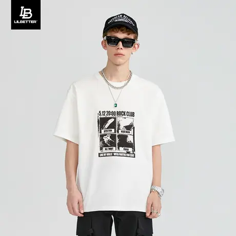 Lilbetter短袖男2023新款T恤个性夏季体恤宽松上衣帅气国潮半袖LB商品大图