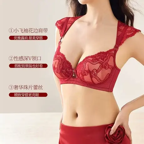 Shaply/莎莲妮美背性感内衣女小胸聚拢显大收副乳防下垂调整型商品大图
