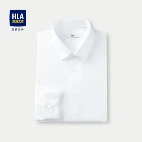 HLA/海澜之家商务绅士长袖正装衬衫24春夏新款利落正式有型上衣男图片