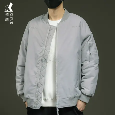 美式棒球服男士棉衣冬季新款潮牌美式宽松大码男士外套机能风夹克商品大图