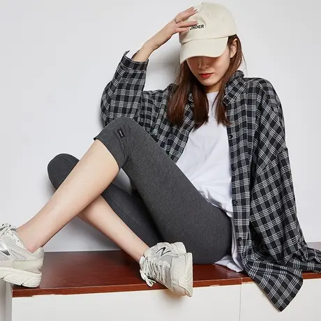 唐狮打底裤女外穿七分裤春夏季新款灰色裤子紧身裤显瘦小脚裤图片