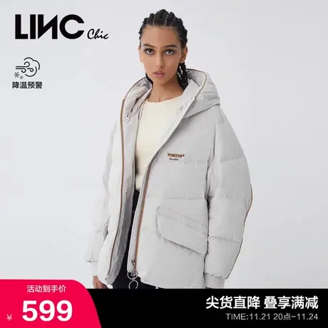 LINCCHIC金羽杰羽绒服女围裹感轻薄短款羽绒服女冬季Y21802108Y商品大图