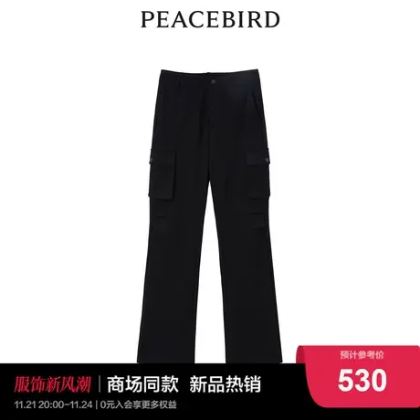 【商场同款】太平鸟女装2023年冬季新款高街工装喇叭裤A3GBD4205图片